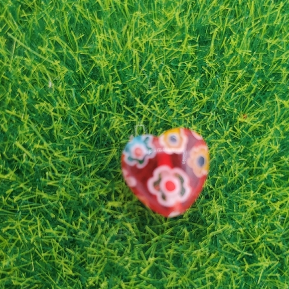 Colorful Heart-Shaped Floral Bead Hippie Flower P313 - Picture 1 of 3